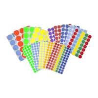 1/4'' Round Colored Dot Stickers